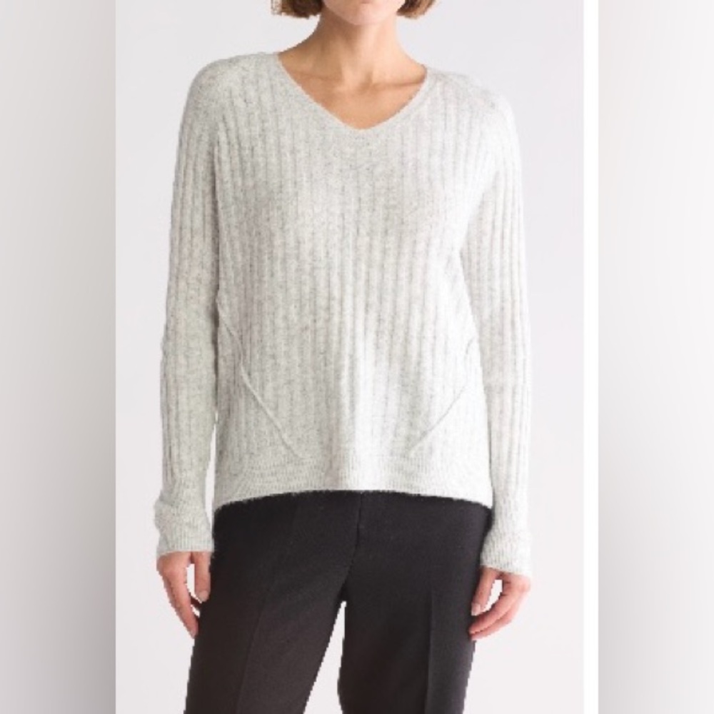 Vince Camuto V-Neck Ribbed Sweater